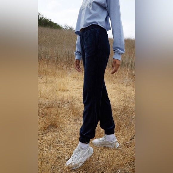 PAC SUN John Galt - Velvet Rosa Sweatpants Dark Blue Size S EUC - Picture 3 of 5